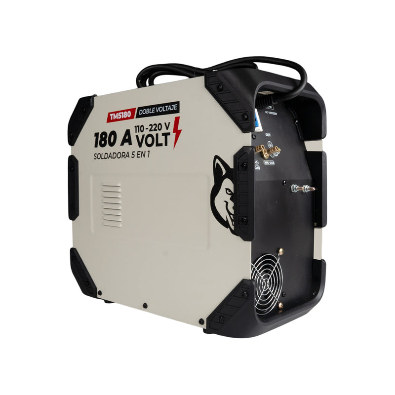 Soldadora Inverter Profesional 5 En 1 TIG/MMA/TIG LIFT/PLASMA 110v/220v SWEDISH HUSKY TITANIUM TM5180