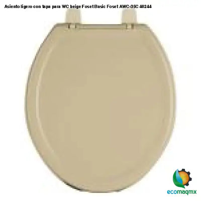 Asiento ligero con tapa para WC beige Foset Basic Foset