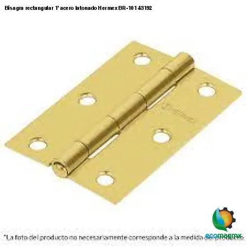 Bisagra rectangular 1’ acero latonado Hermex BR-101 43192