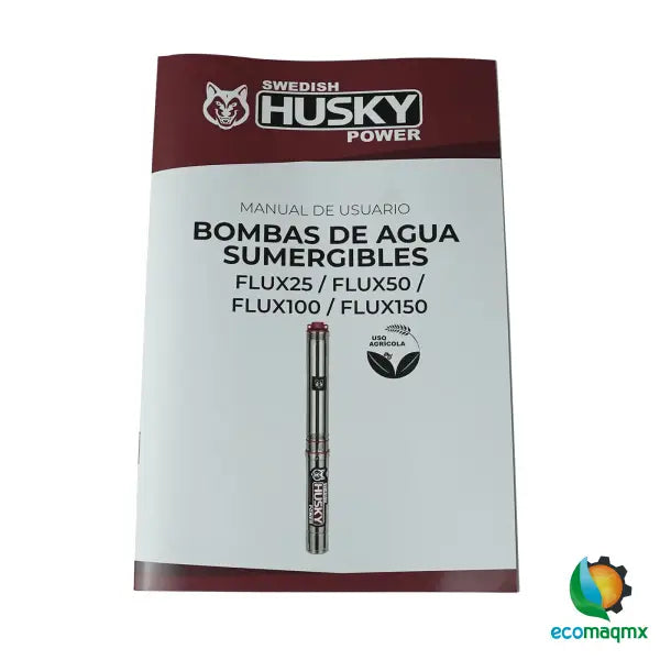 Bomba Sumergible De Agua Limpia Swedish Husky Power 1/4 Hp 110V Para Riego Agrícola FLUX25