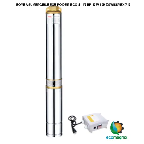 BOMBA SUMERGIBLE EQUIPO DE RIEGO 4 1/2 HP 127V 60HZ SWISSMEX