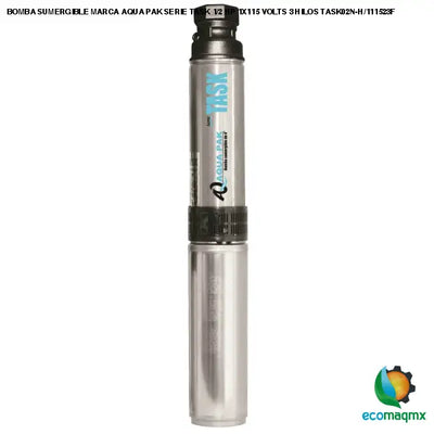 BOMBA SUMERGIBLE MARCA AQUA PAK SERIE TASK 1/2 HP 1X115