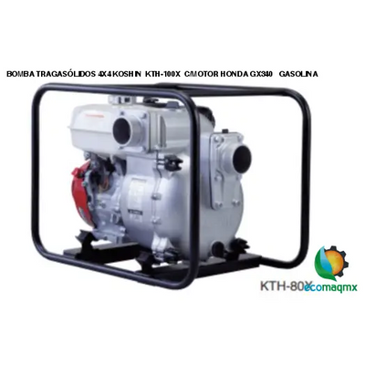 BOMBA TRAGASÓLIDOS 4X4 KOSHIN KTH-100X C/MOTOR HONDA GX340