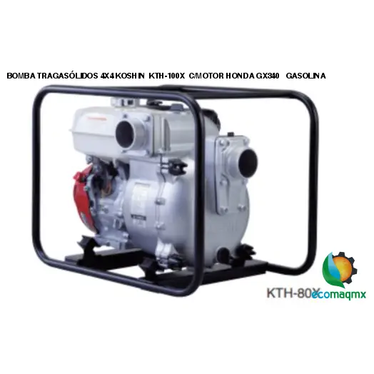 BOMBA TRAGASÓLIDOS 4X4 KOSHIN KTH-100X C/MOTOR HONDA GX340