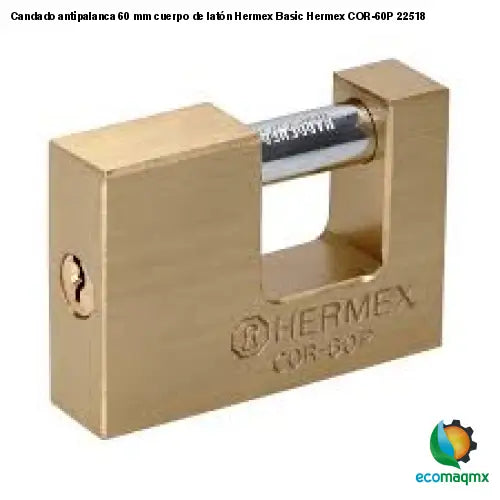 Candado antipalanca 60 mm cuerpo de latón Hermex Basic