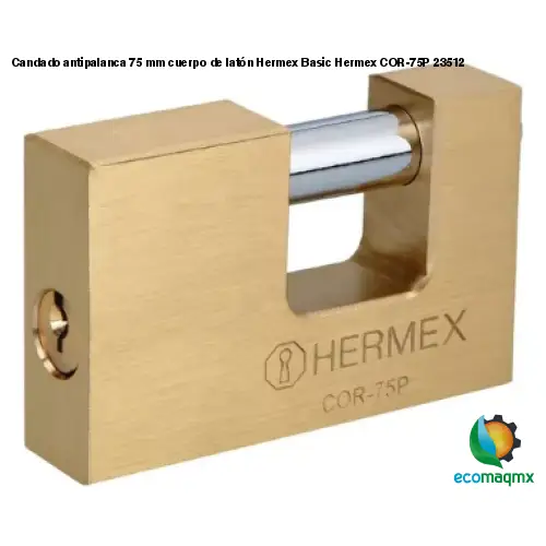 Candado antipalanca 75 mm cuerpo de latón Hermex Basic