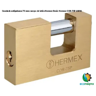 Candado antipalanca 75 mm cuerpo de latón Hermex Basic