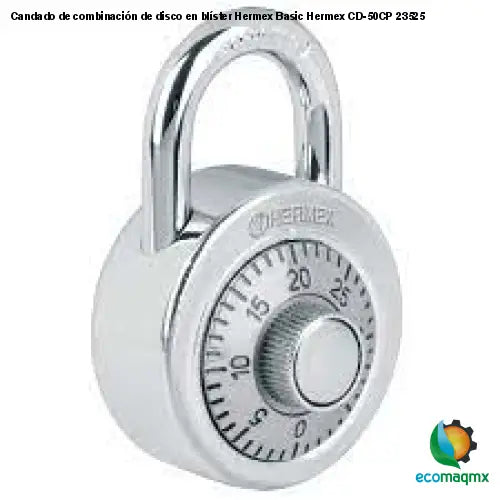 Candado de combinación de disco en blíster Hermex Basic