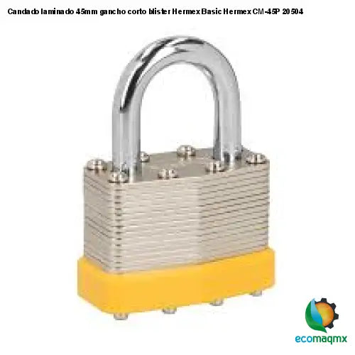 Candado laminado 45mm gancho corto blister Hermex Basic