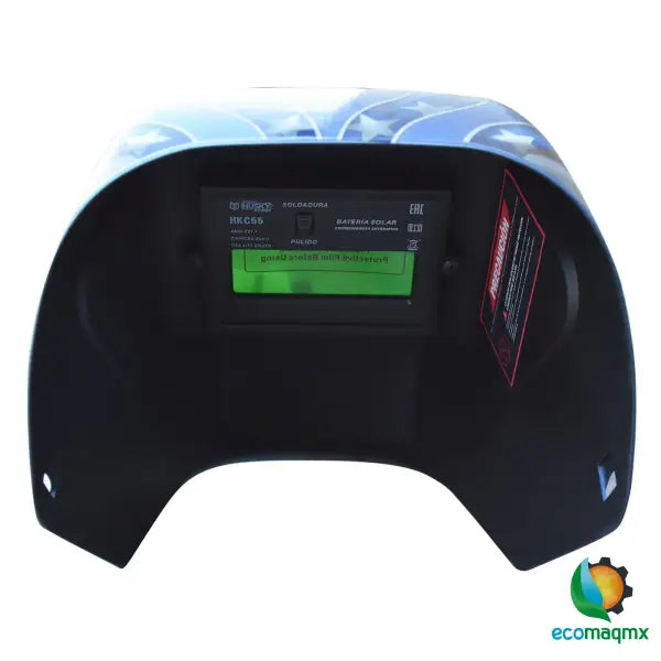 Careta electrónica HKC55 con sombra DIN 4–11, sensores duales, batería solar y diseño tipo águila. Protección profesional para soldadura MIG, TIG y MMA