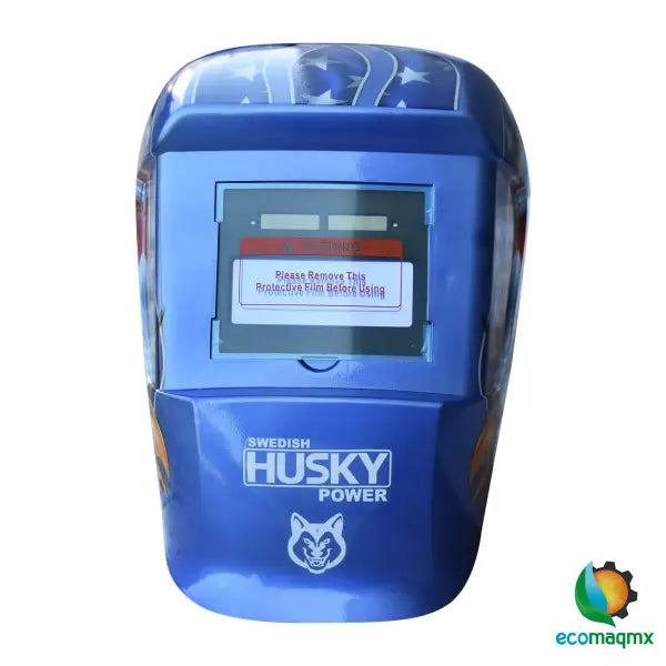 Careta electrónica HKC55 con sombra DIN 4–11, sensores duales, batería solar y diseño tipo águila. Protección profesional para soldadura MIG, TIG y MMA