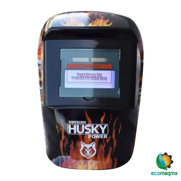 Careta Para Soldar Electrónica De Sombra Variable Llamas Husky HKC35