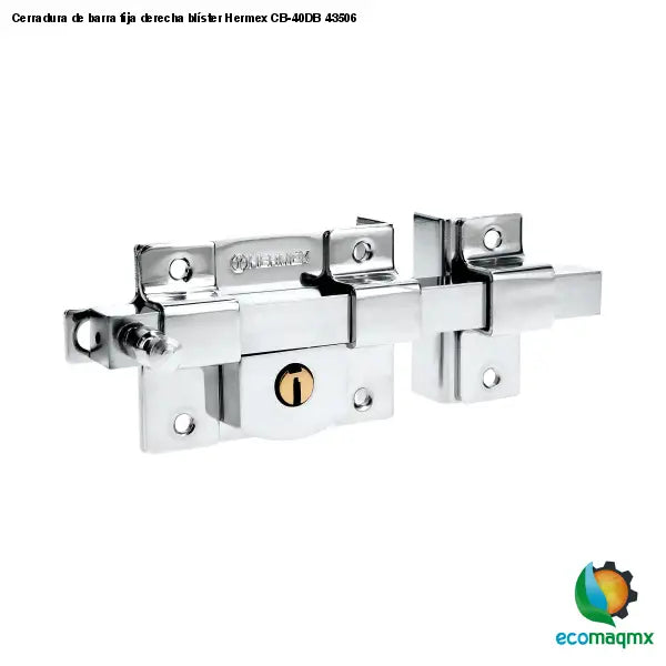 Cerradura de barra fija derecha blíster Hermex CB-40DB 43506