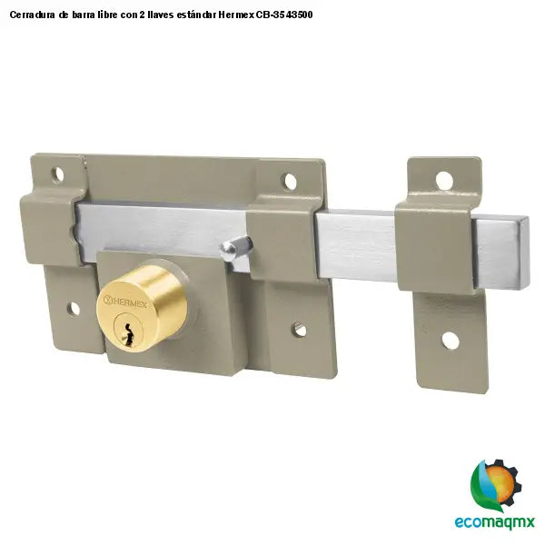 Cerradura de barra libre con 2 llaves estándar Hermex CB-35