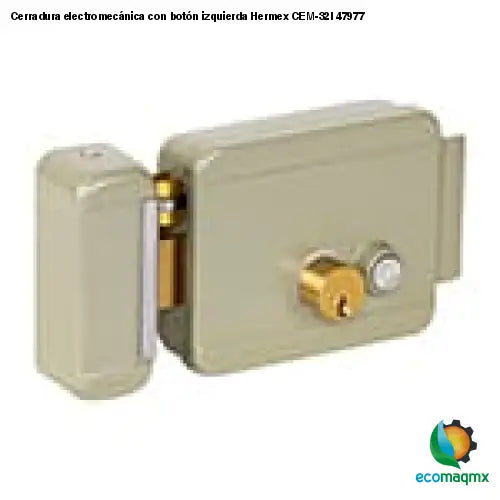 Cerradura electromecánica con botón izquierda Hermex CEM-32I