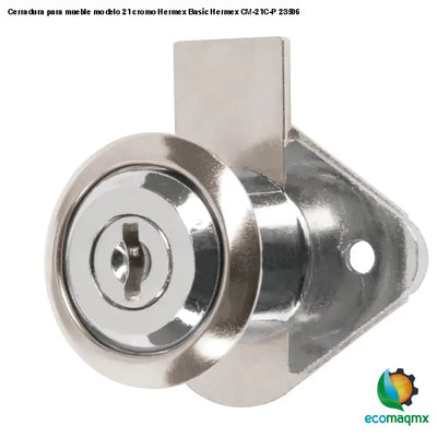 Cerradura para mueble modelo 21 cromo Hermex Basic Hermex