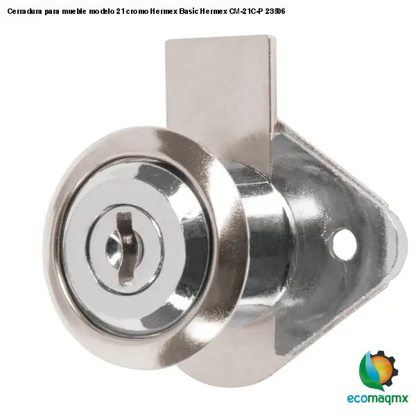 Cerradura para mueble modelo 21 cromo Hermex Basic Hermex