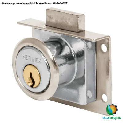 Cerradura para mueble modelo 24 cromo Hermex CM-24C 43557