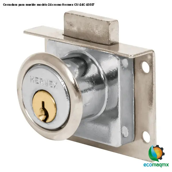 Cerradura para mueble modelo 24 cromo Hermex CM-24C 43557