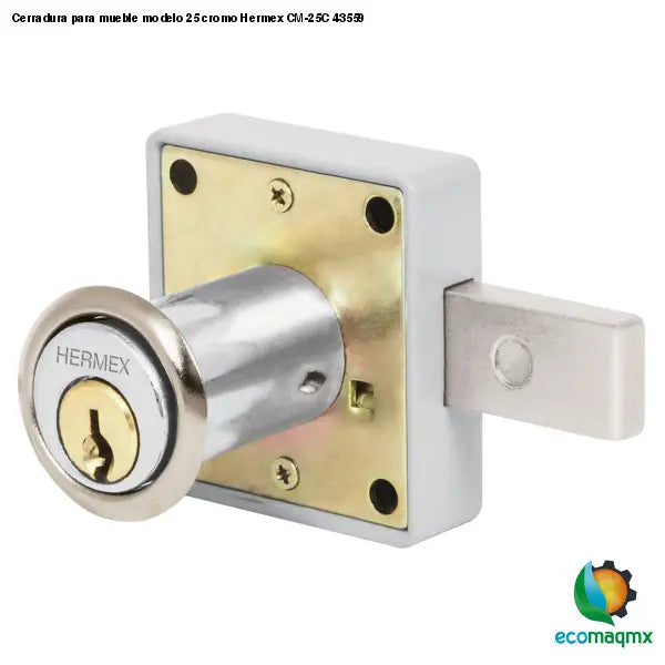 Cerradura para mueble modelo 25 cromo Hermex CM-25C 43559