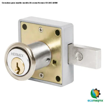 Cerradura para mueble modelo 26 cromo Hermex CM-26C 43560