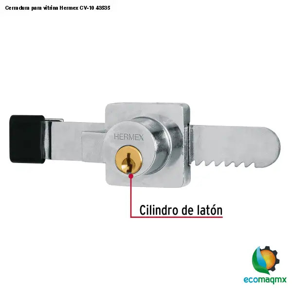 Cerradura para vitrina Hermex CV-10 43535