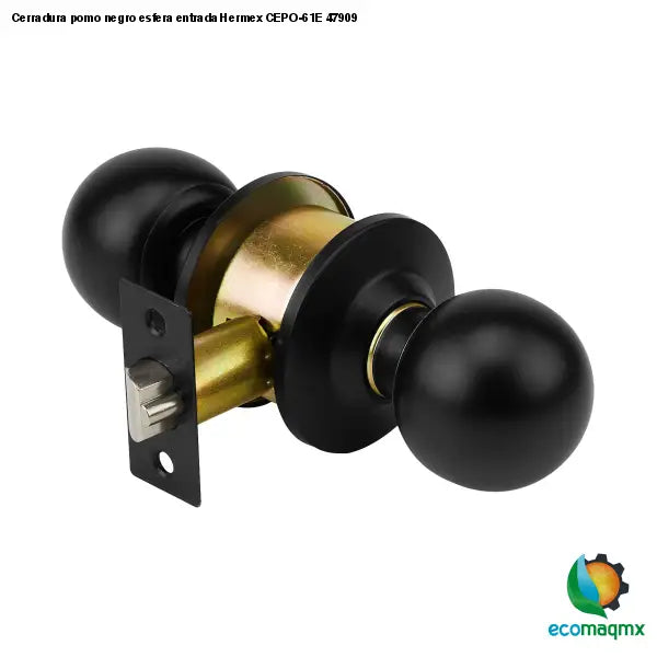 Cerradura pomo negro esfera entrada Hermex CEPO-61E 47909