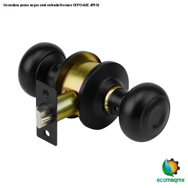 Cerradura pomo negro oval entrada Hermex CEPO-62E 47912
