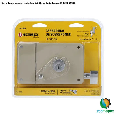 Cerradura sobreponer izq instala-fácil blíster Basic Hermex