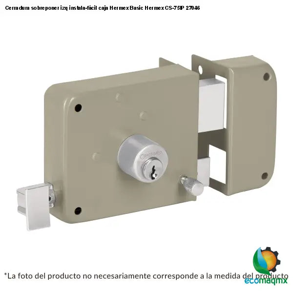 Cerradura sobreponer izq instala-fácil caja Hermex Basic