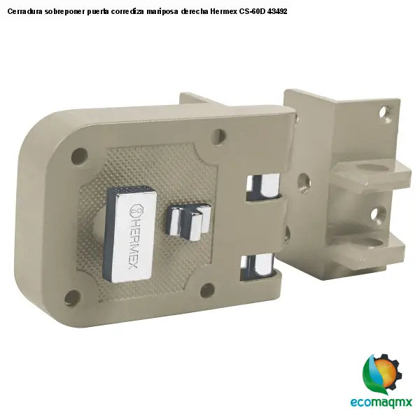 Cerradura sobreponer puerta corrediza mariposa derecha