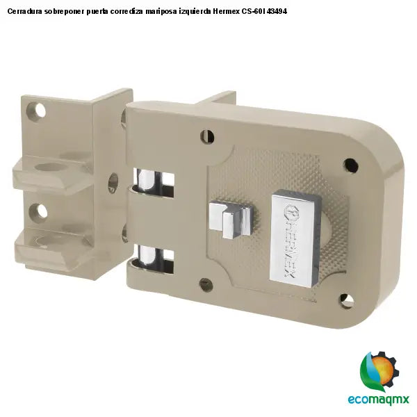 Cerradura sobreponer puerta corrediza mariposa izquierda