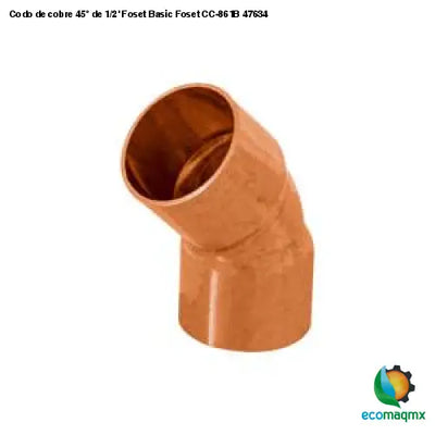 Codo de cobre 45° de 1/2’ Foset Basic Foset CC-861B 47634