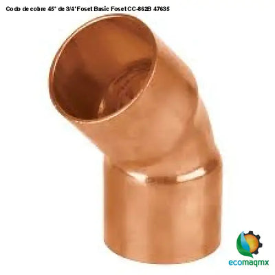 Codo de cobre 45° de 3/4’ Foset Basic Foset CC-862B 47635