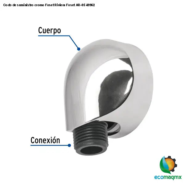 Codo de suministro cromo Foset Riviera Foset AR-05 49962