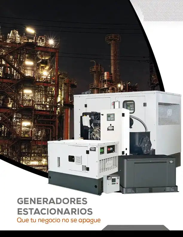 A collection of white and black stationary generators.