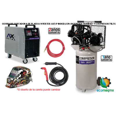 COMBO DE CORTADORA DE PLASMA INVERTER AXT-P1060CD,CON