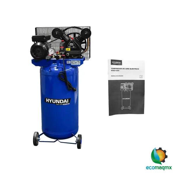 Compresor De Aire Eléctrico Profesional Hyundai 120 Litros