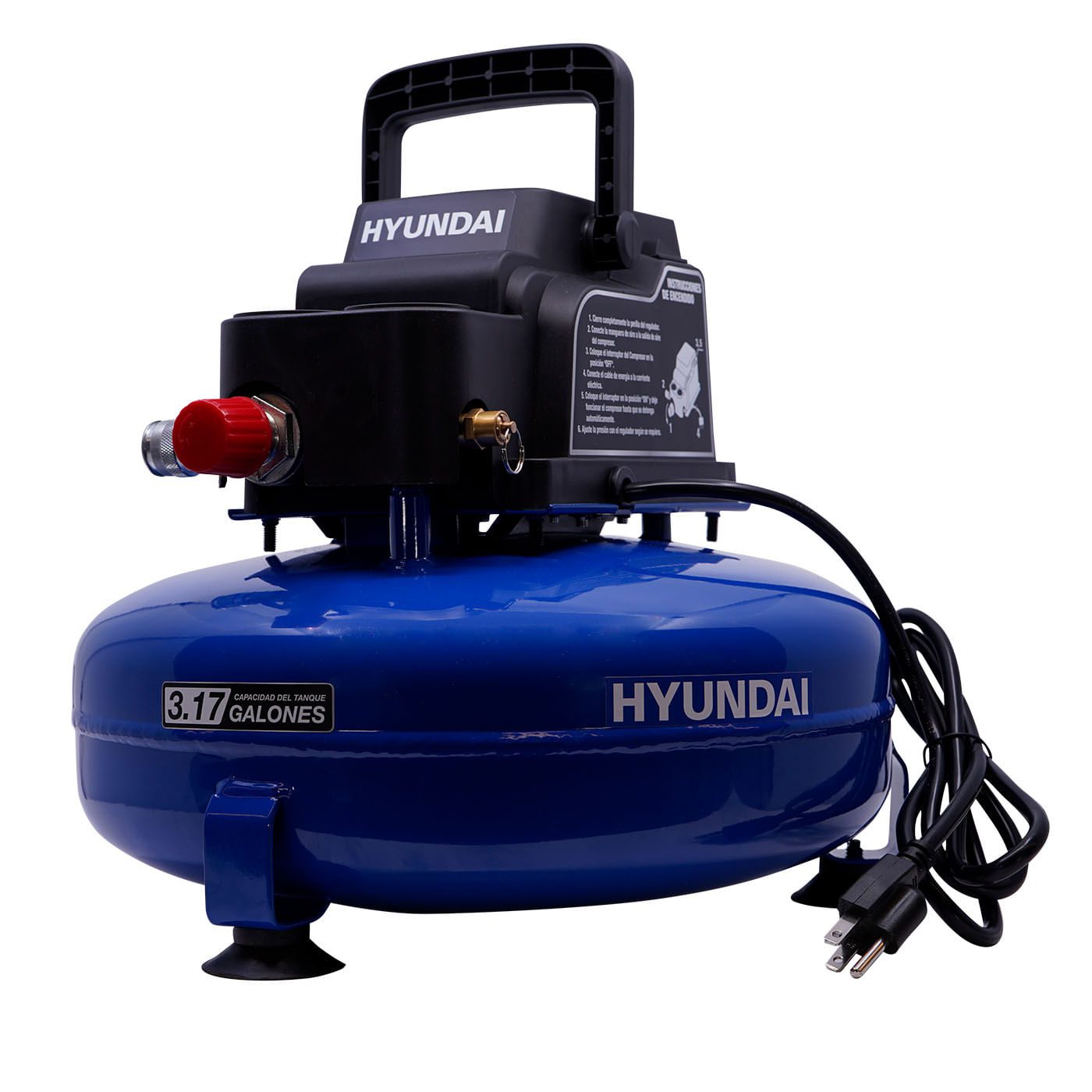 Mini Compresor De Aire Eléctrico Hyundai 12 Litros 100psi/7bar C/motor 1/3hp – Hyac15
