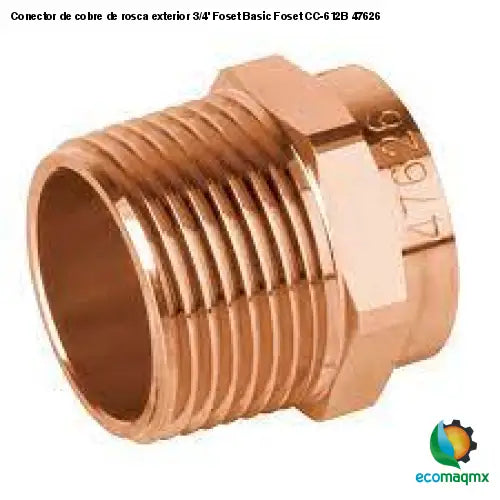 Conector de cobre de rosca exterior 3/4’ Foset Basic Foset