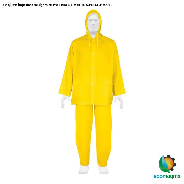 Conjunto impermeable ligero de PVC talla G Pretul