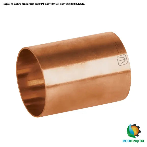 Cople de cobre sin ranura de 3/4’ Foset Basic Foset CC-202B