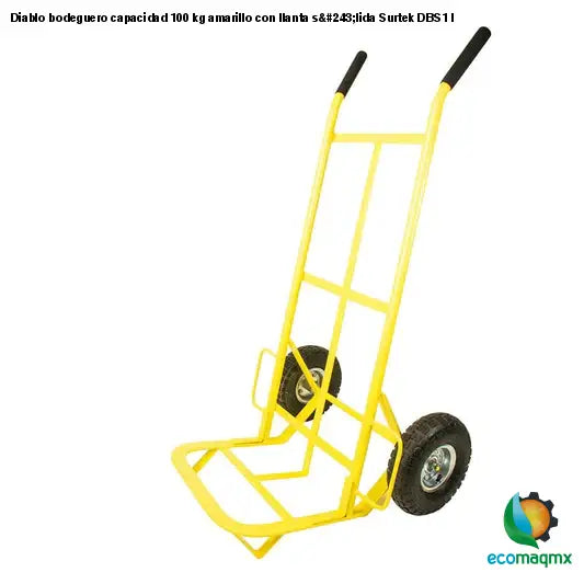 Diablo bodeguero capacidad 100 kg amarillo con llanta sólida