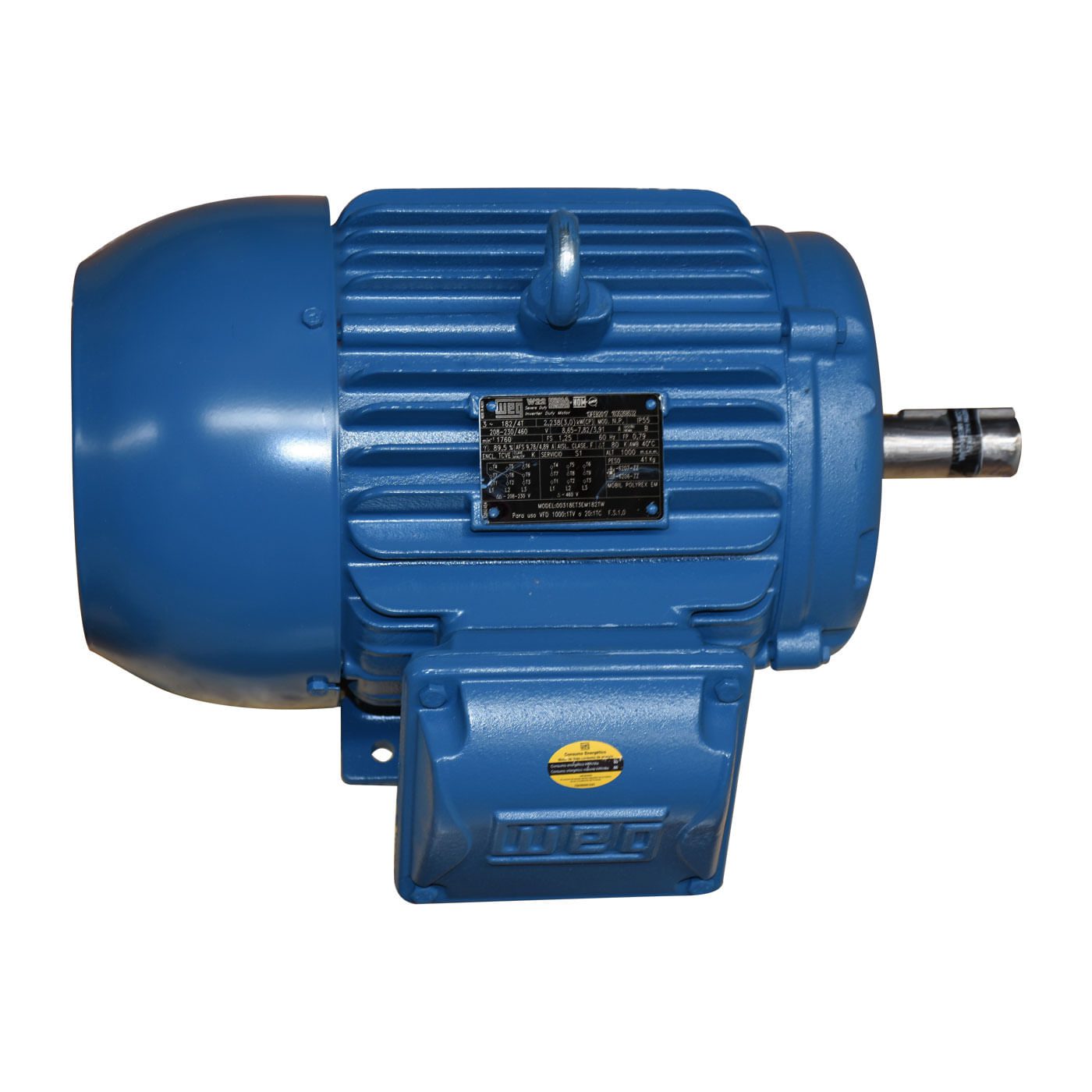 Motor Eléctrico Weg Trifásico 3 Hp 4 Polos 1725 rpm – 220/440v Rmw300