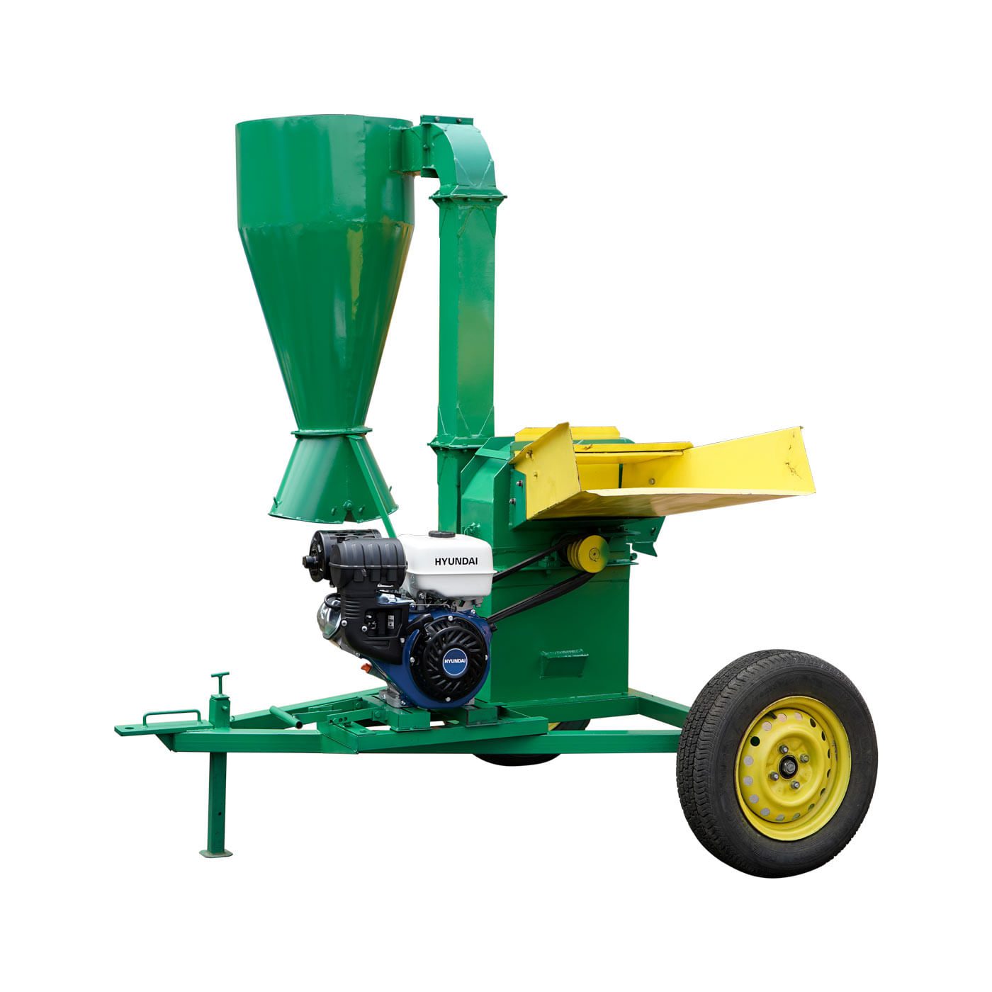 Molino Picadora Desintegradora de Forraje con Ciclon Encostalador Motor Hyundai 15.3 Hp a Gasolina Rkpdc30r-hy15