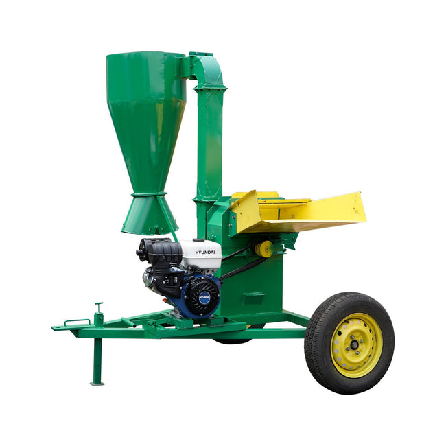 Molino Picadora Desintegradora de Forraje con Ciclon Encostalador Motor Hyundai 15.3 Hp a Gasolina Rkpdc30r-hy15