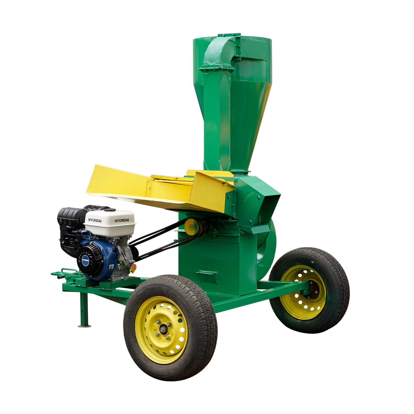 Molino Picadora Desintegradora de Forraje con Ciclon Encostalador Motor Hyundai 15.3 Hp a Gasolina Rkpdc30r-hy15
