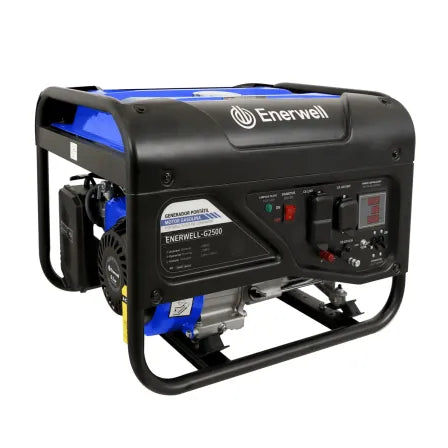 Generador portátil a gasolina 2500 watts monofasico 127v ENERWELL® -   ENERWELL-G2500