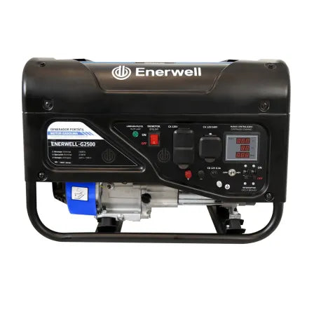 Generador portátil a gasolina 2500 watts monofasico 127v ENERWELL® -   ENERWELL-G2500