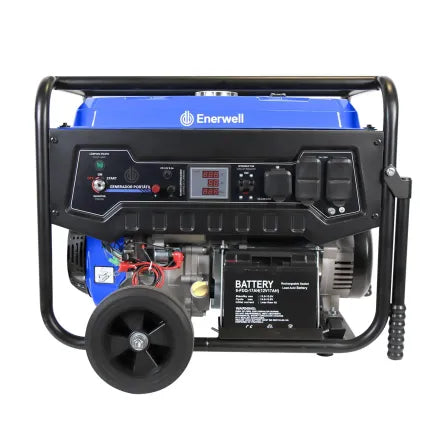 Generador portátil a gasolina 8500 watts monofasico 127 -220v ENERWELL® -   ENERWELL-G8000